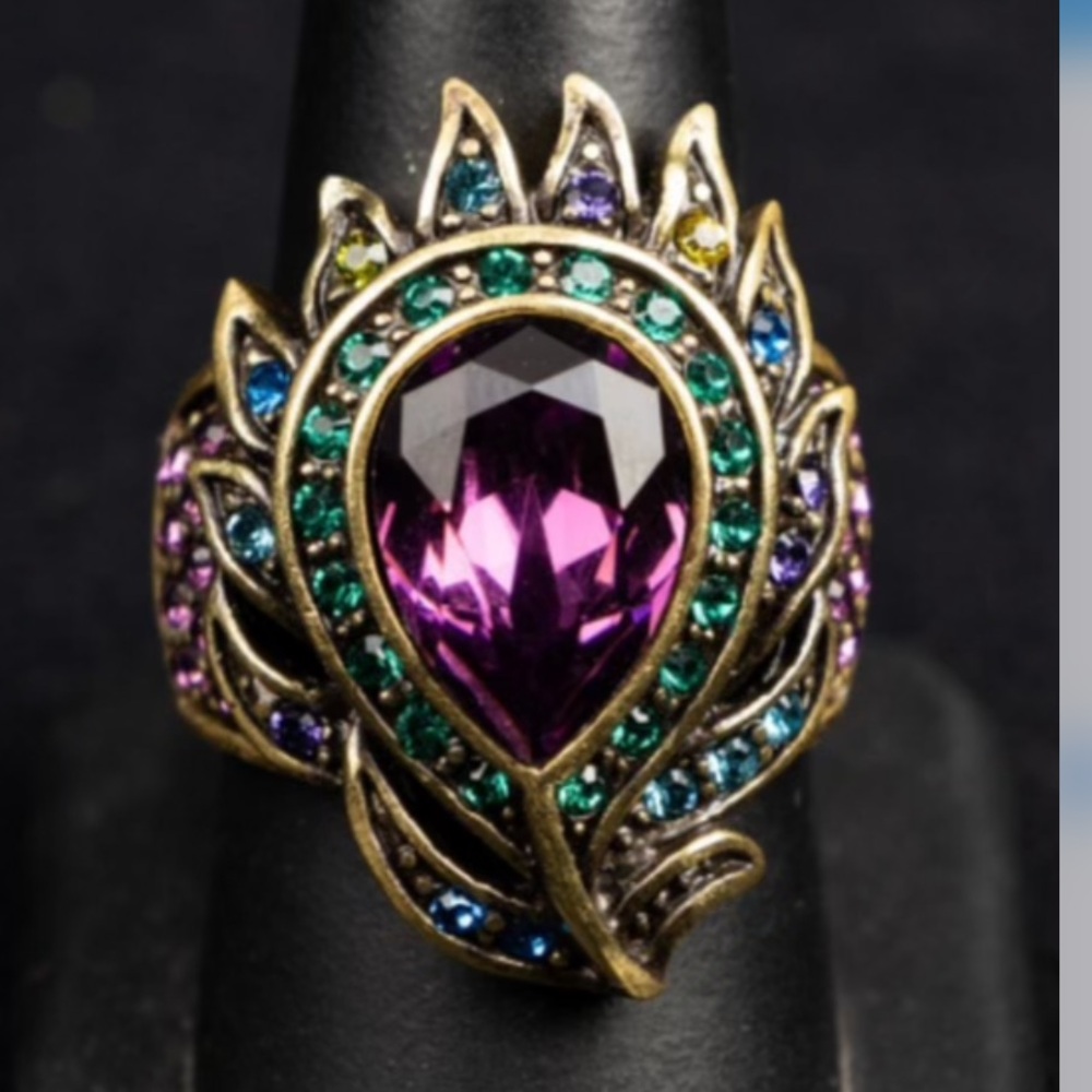 Heidi Daus Multicolor chunky ring size 7